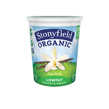 Wholesale Stonyfield Organic French Vanilla Low Fat Yogurt 32oz- Bulk
