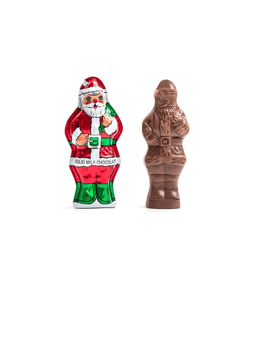 Wholesale Madelaine Chocolate 2 Oz. Solid Santa (4¼") (2 Displayers)- Bulk