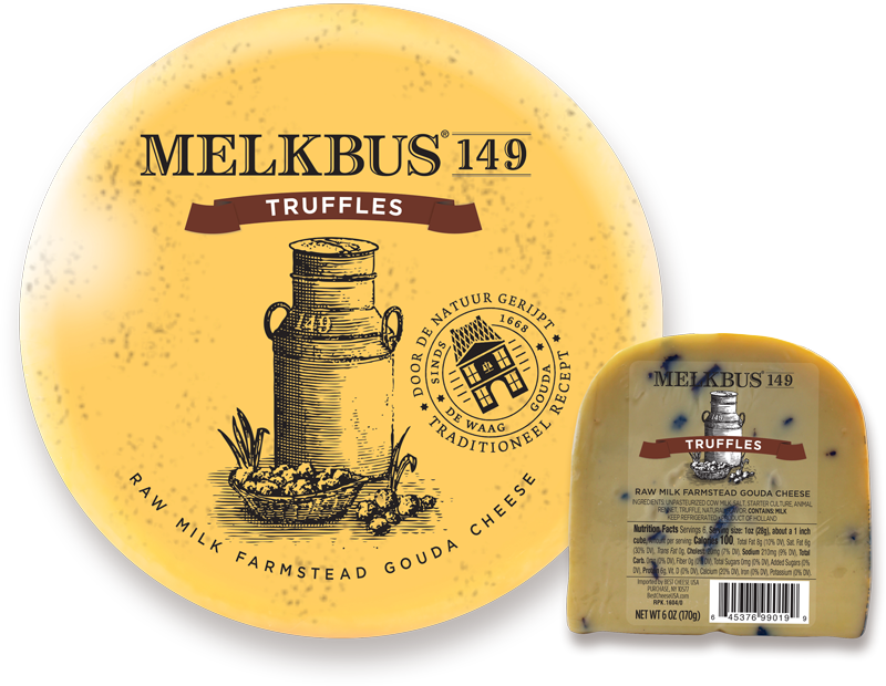 Wholesale Melkbus Gouda W/ Truffles Raw Milk- Bulk