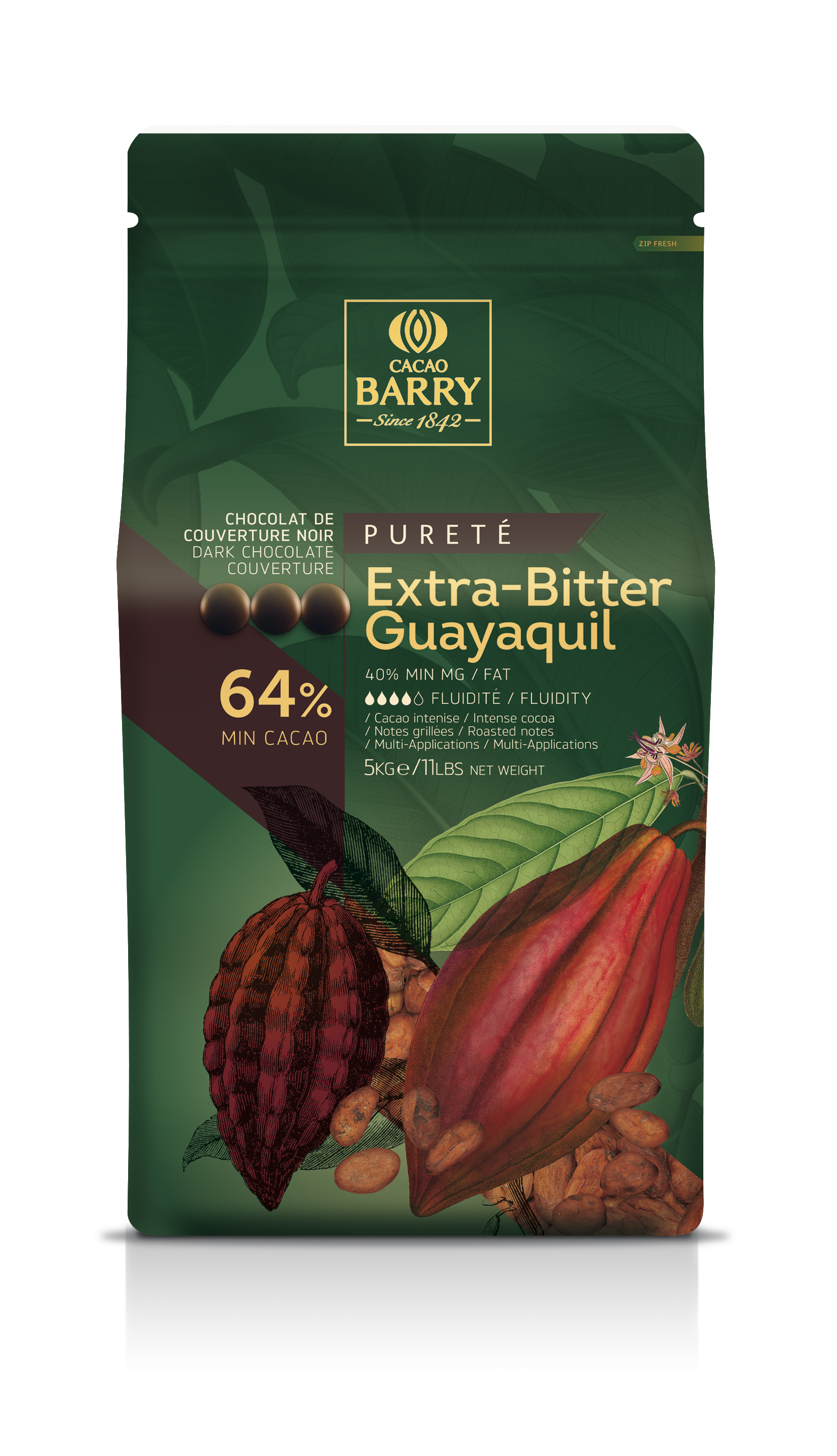 Wholesale Cacao Barry 64% Extra Bitter Guayaquil Chocolate 5kg- Bulk