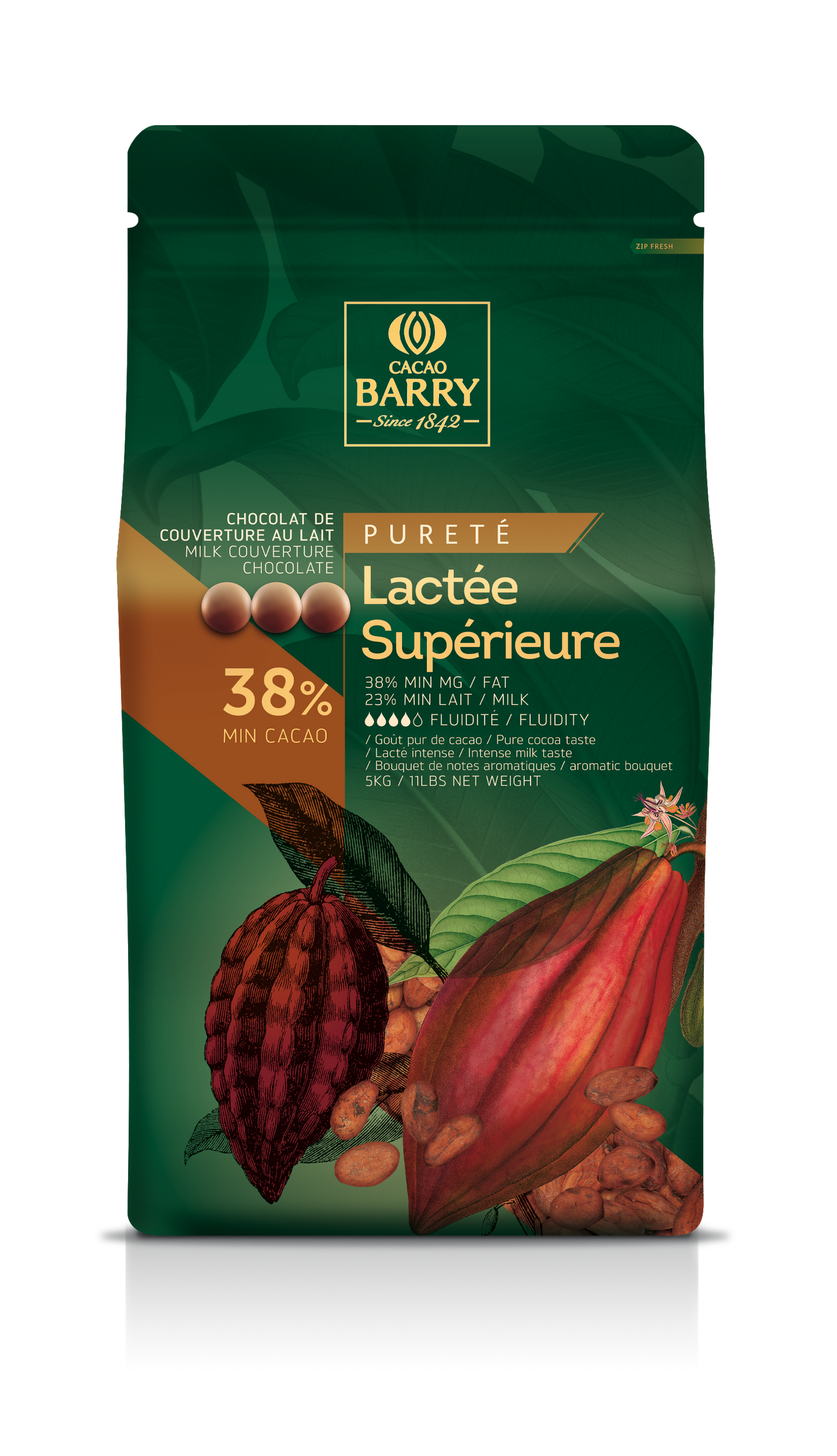 Wholesale Cacao Barry 38% Lactee Superieure Chocolate 5kg- Bulk
