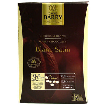 Wholesale Cacao Barry Blanc Satin Chocolate 5kg- Bulk