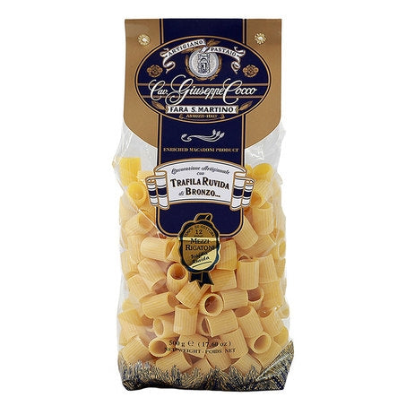 Wholesale Giuseppe Cocco Case Mezzi Rigatoni Pasta- Bulk