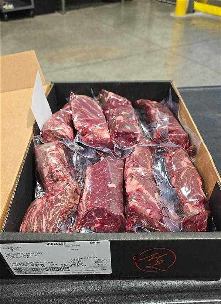 Wholesale Meats By Linz Beef Boneless Hanger Steak Wide Side 10 Oz- Bulk