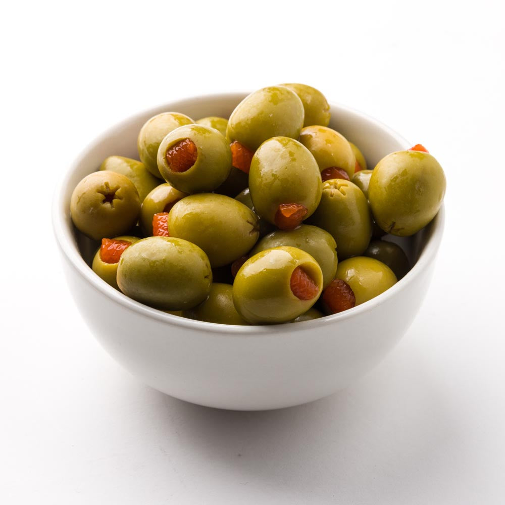 Wholesale BoxNCase Stuffed Spanish Queen Olives- Bulk