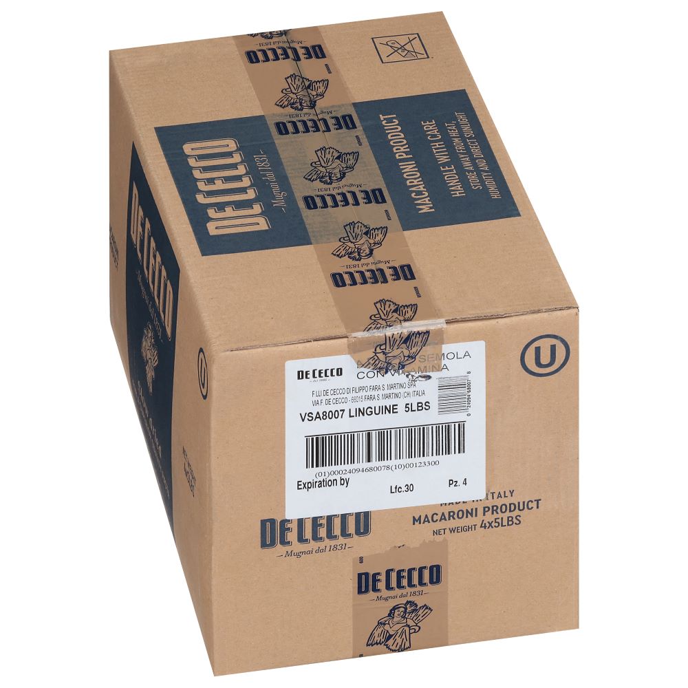 Wholesale De Cecco Dried Linguine Pasta 5lb- Bulk