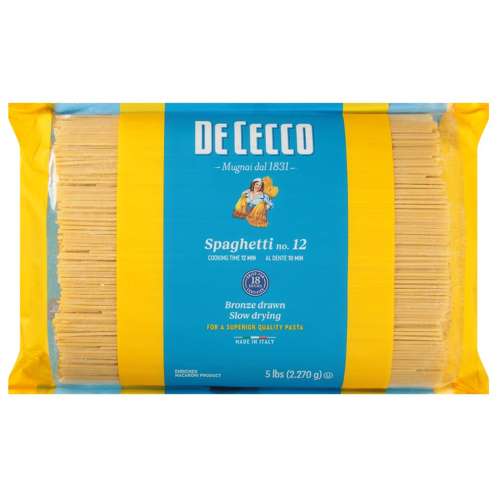 Wholesale De Cecco Dried Spaghetti Pasta 5lb- Bulk
