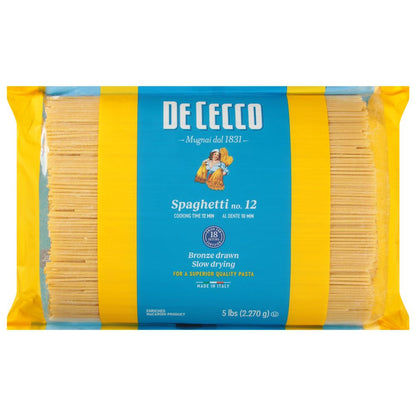 Wholesale De Cecco Dried Spaghetti Pasta 5lb- Bulk