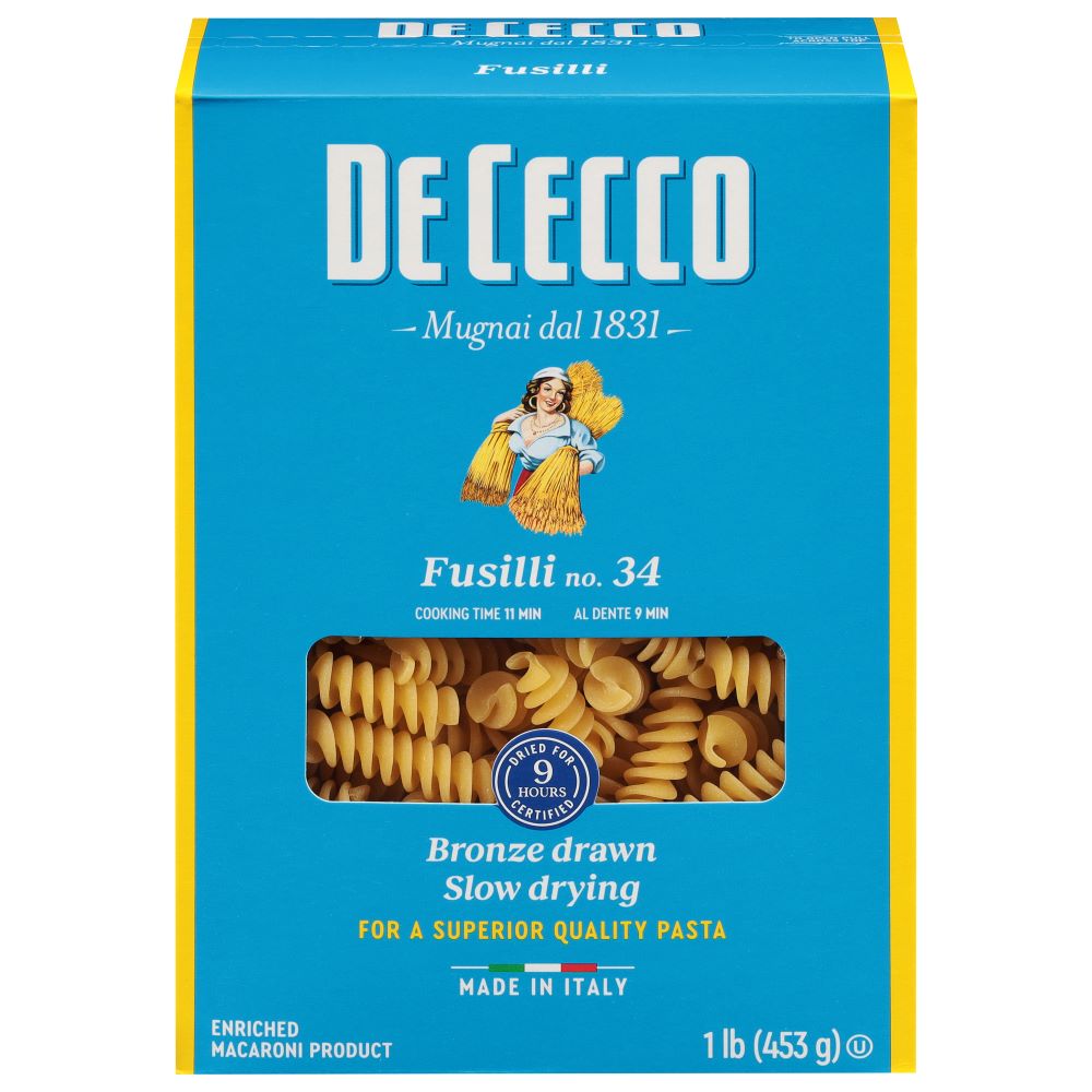 Wholesale De Cecco Dried Fusilli Pasta 5lb- Bulk