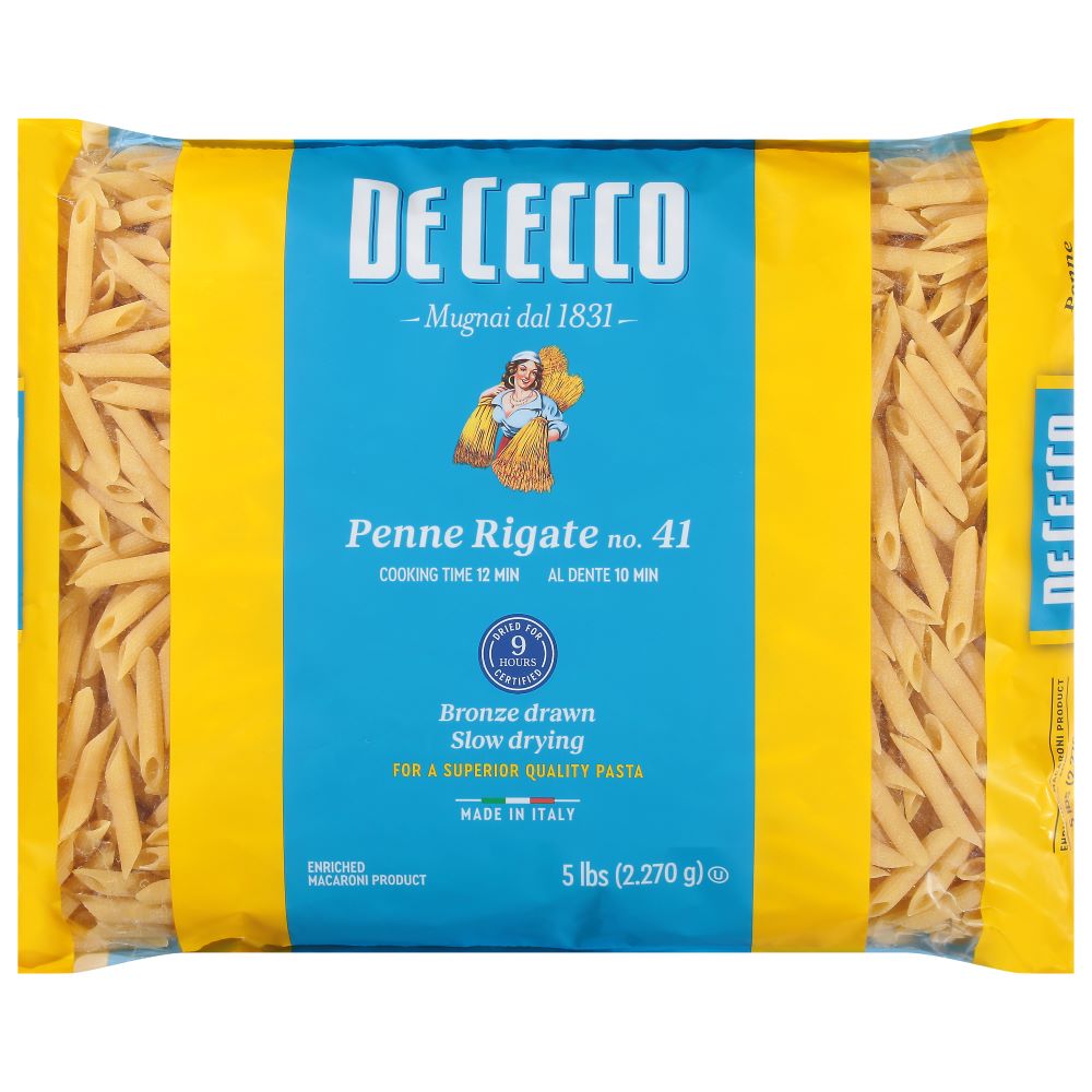 Wholesale De Cecco Dried Penne Rigate Pasta 5lb- Bulk