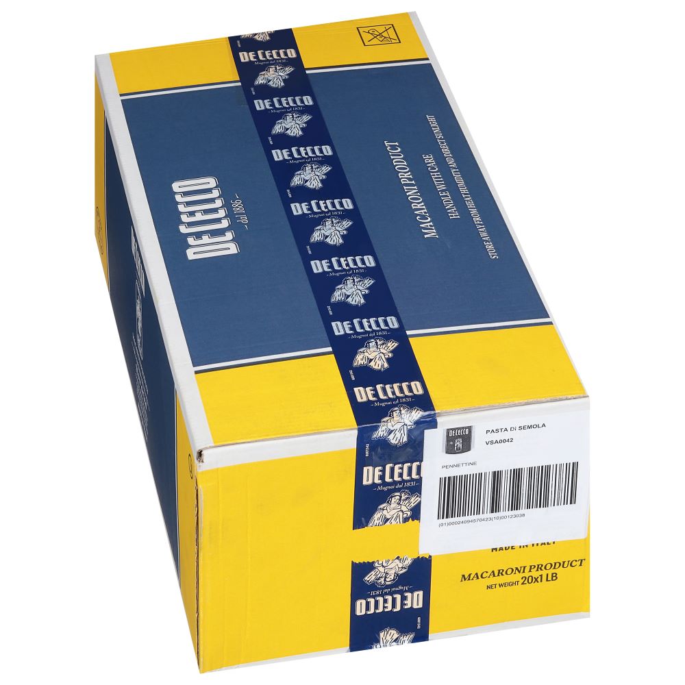 Wholesale De Cecco Dried Pennette Pasta 1lb- Bulk