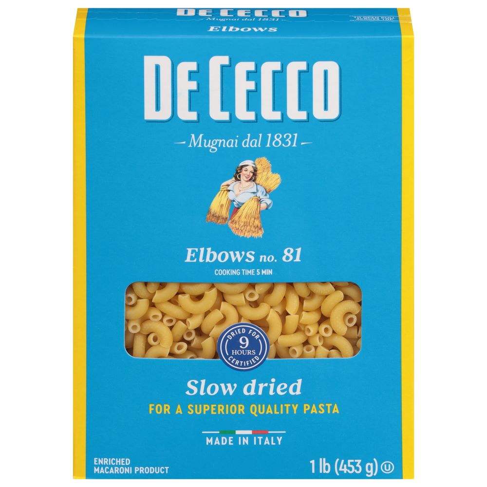 Wholesale De Cecco Dried Elbow Pasta 1lb- Bulk