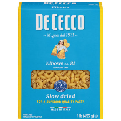 Wholesale De Cecco Dried Elbow Pasta 1lb- Bulk