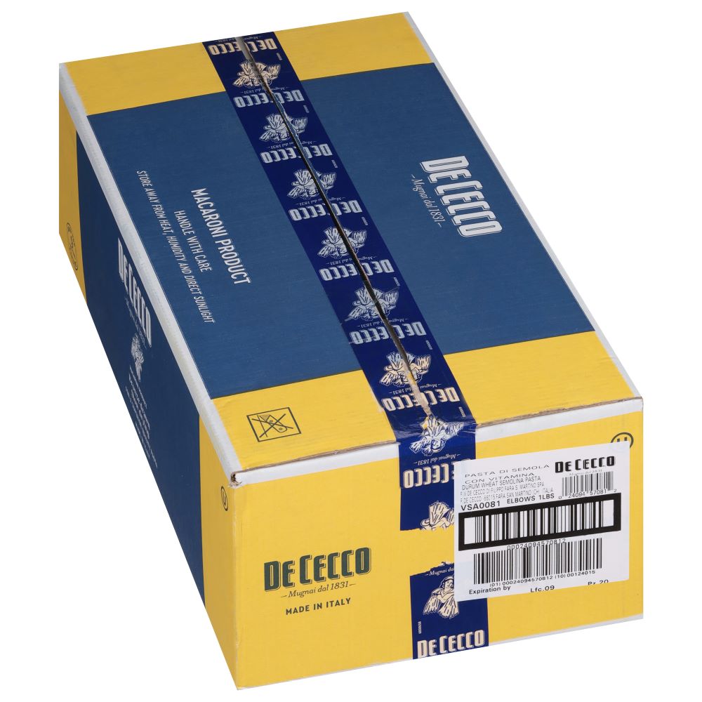 Wholesale De Cecco Dried Elbow Pasta 1lb- Bulk