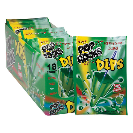 Pop Rocks Sour Apple Dips Popping Candy