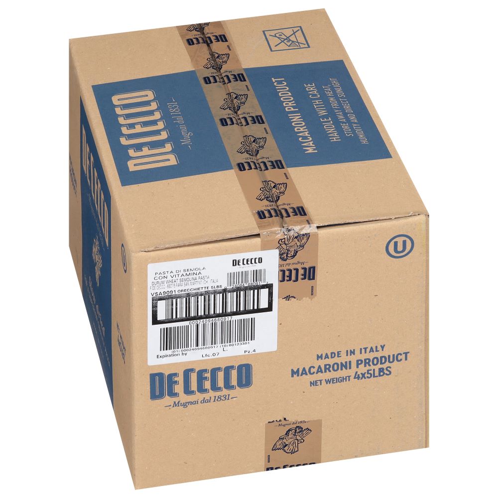 Wholesale De Cecco Dried Orecchiette Pasta 5lb- Bulk