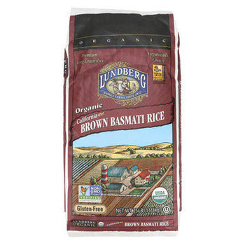 Wholesale Lundberg Family Farms Ron Hogue Farms Organic Basmati Brown Rice 25lb- Bulk
