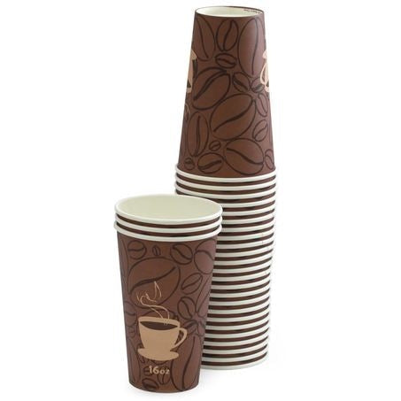 Wholesale BoxNCase Case 16Oz Hot Cup Paper- Bulk