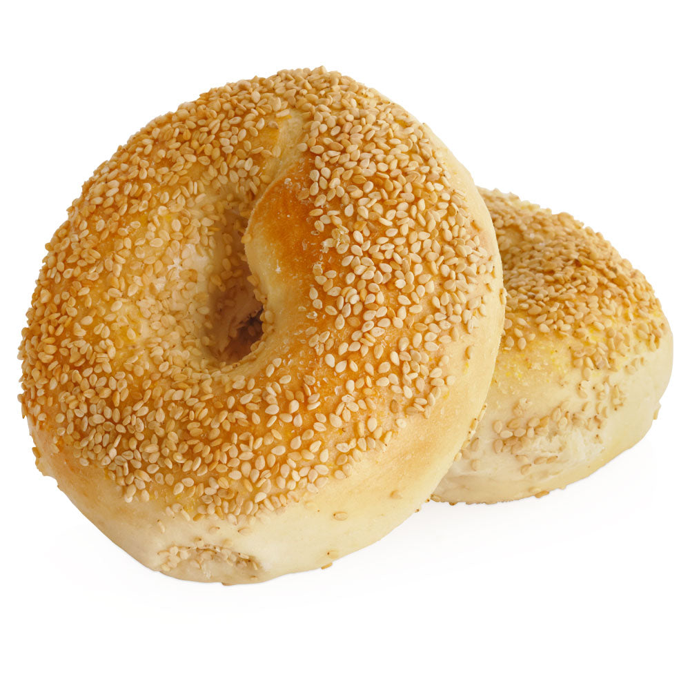 Wholesale Original Bagel Case Par-Baked Sesame Seed Bagels Unsliced- Bulk
