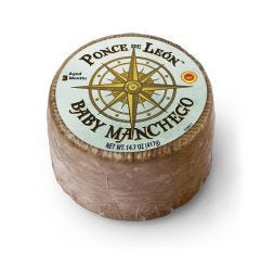 Wholesale Ponce de Leon Aged 3 Months Manchego Baby Wheel 14.7 Oz- Bulk
