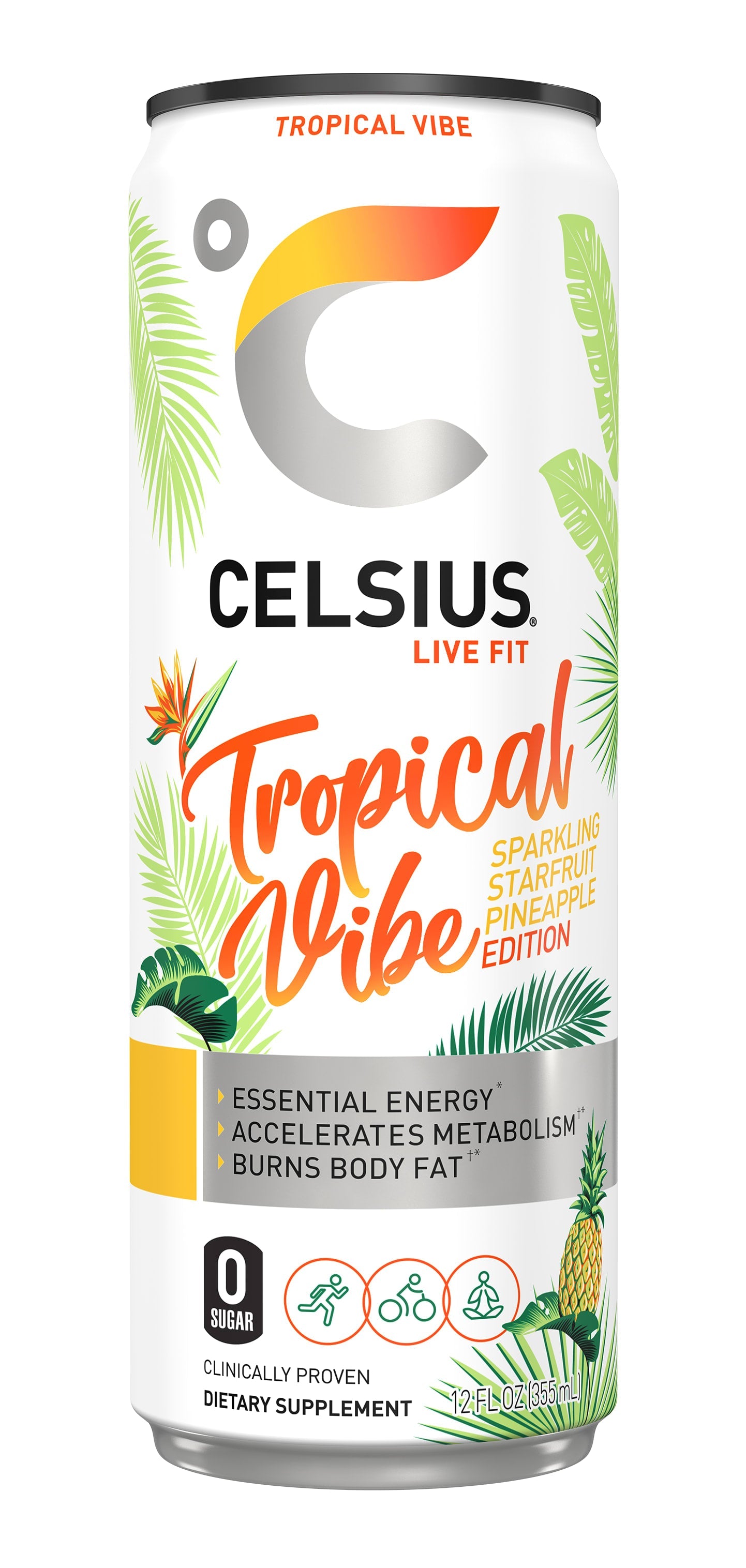 Wholesale Celsius 12/12 Oz Sparkling Tropical Vibe- Bulk
