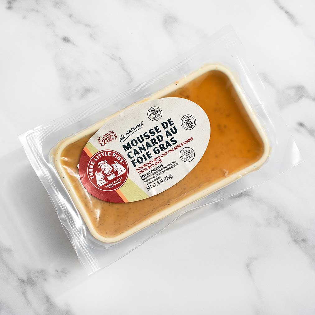 Wholesale Les Trois Petits Cochons Mini Duck Mousse with Foie Gras (8 OZ)- Bulk