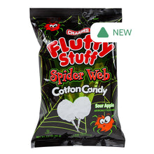 Wholesale Fluffy Stuff Sour Apple Spider Web Cotton Candy 2.1 Oz Bag- Bulk