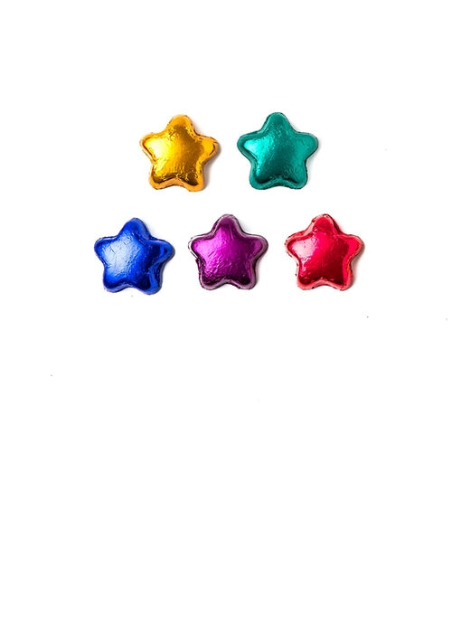 Wholesale Madelaine Chocolate Dark Chocolate Mini Stars Assorted Foils (11 lb) 17.6 OZ Per Case- Bulk