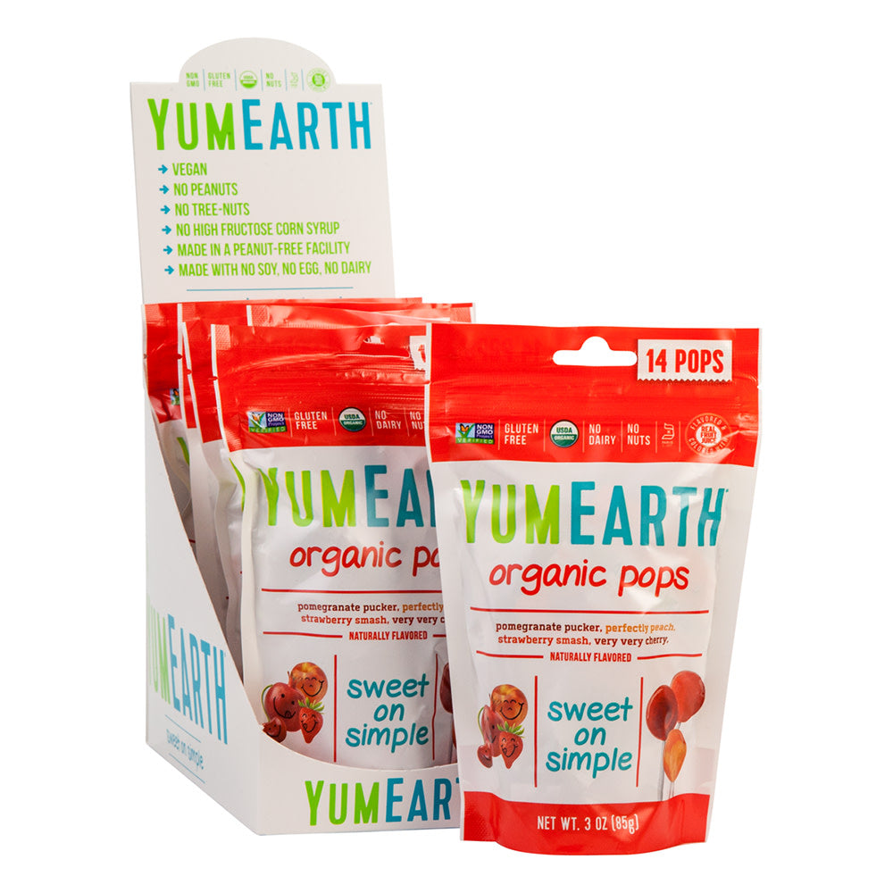 Wholesale Yumearth Organic Lollipops 3.1 Oz Pouch- Bulk