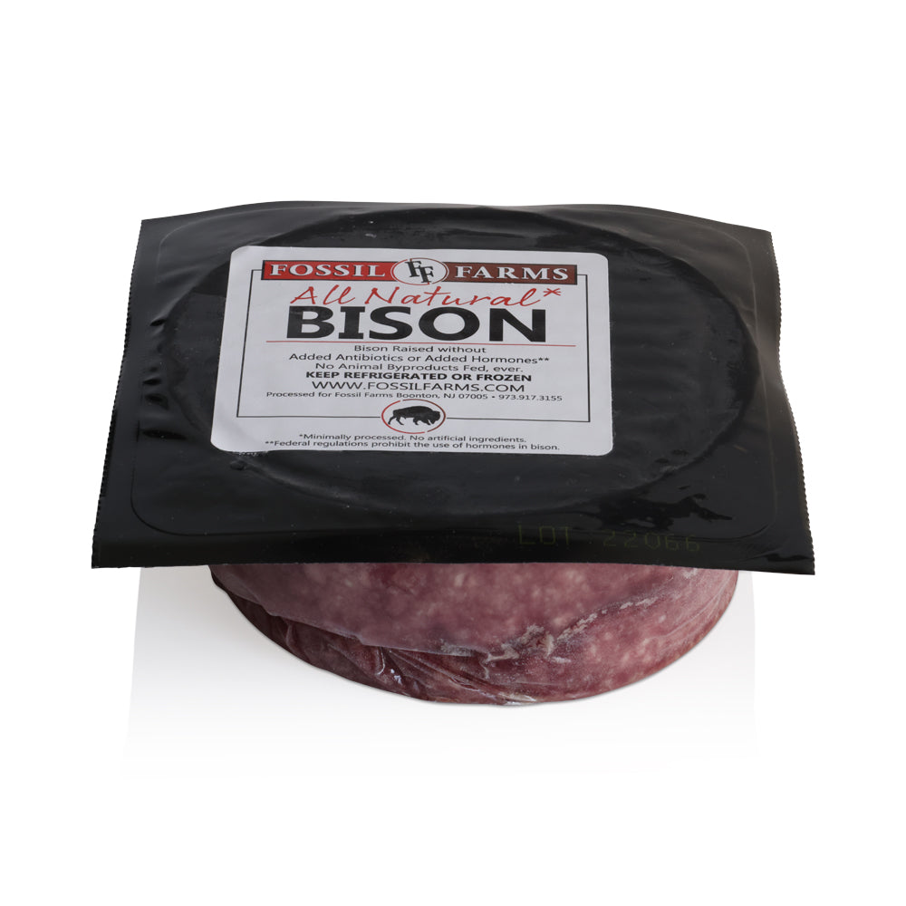 Wholesale Fossil Farms Case 8Oz Bison Burger- Bulk