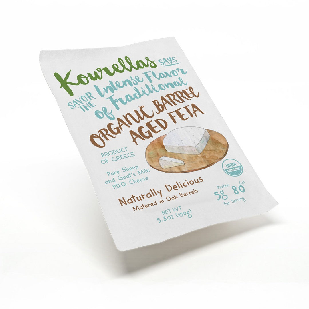 Wholesale Kourellas Org Barrel Aged Feta- Bulk