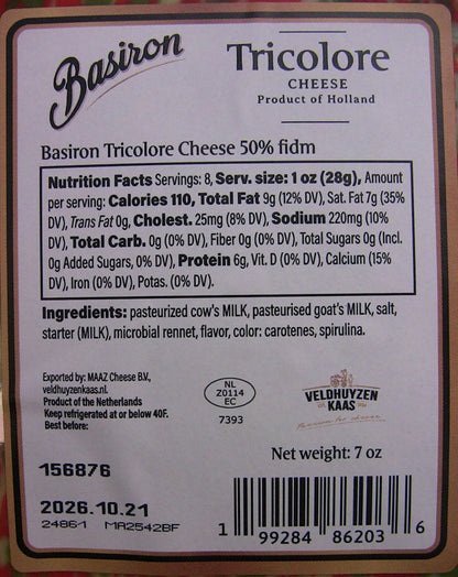 Wholesale Basiron Tri Colore Gouda 200G- Bulk