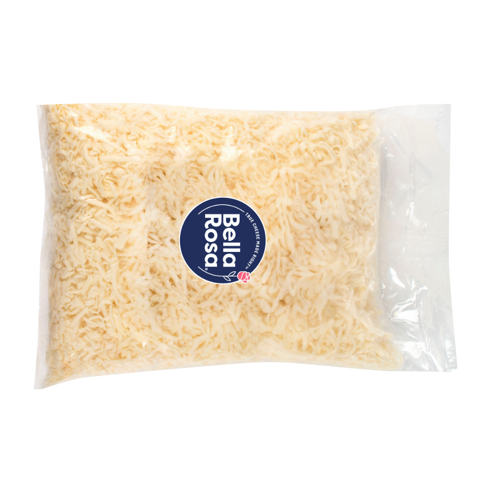Wholesale Bella Rosa Case Fontina Feather Shredded Cheese- Bulk