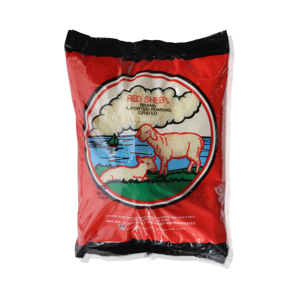 Wholesale Red Sheep Each Grated Romano Cheese- Bulk