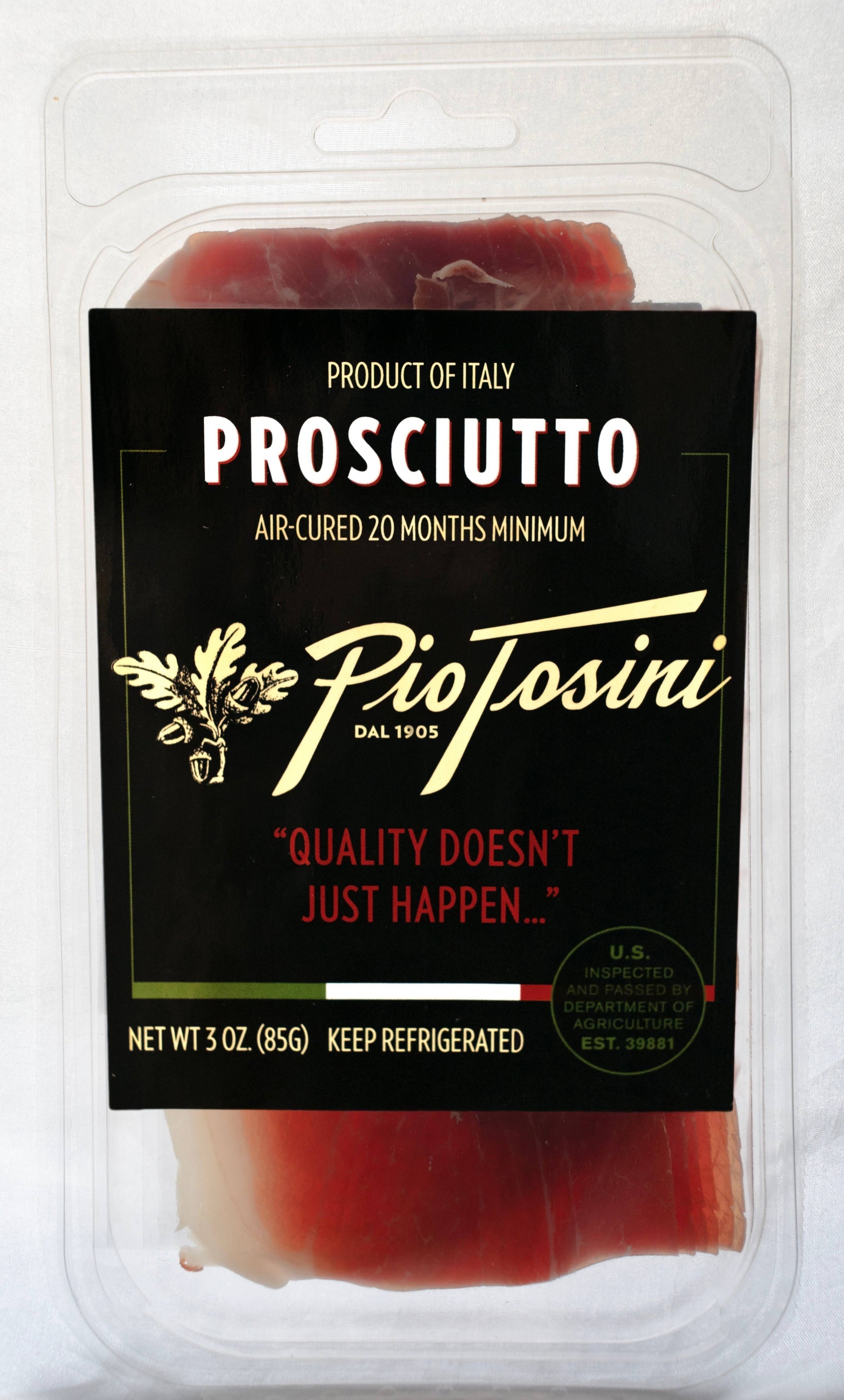 Wholesale Pio Tosini Prosciutto Sliced 15/3 O- Bulk