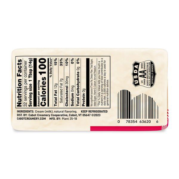 Wholesale Cabot Butter Quarters Unsalted- Bulk