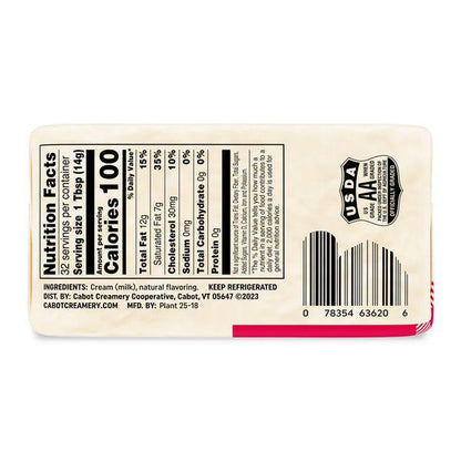 Wholesale Cabot Butter Quarters Unsalted- Bulk