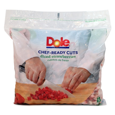 Wholesale Dole Case 1/2 Inch Iqf Diced Strawberries- Bulk