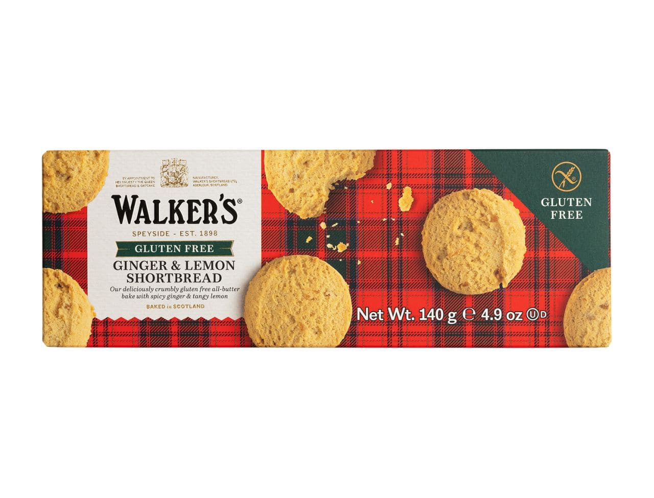 Wholesale Gluten Free Ginger & Lemon Shortbread 4.9 oz.- Bulk