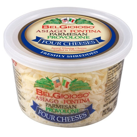 Wholesale Belgioioso Case Shredded Four Cheese Cup- Bulk
