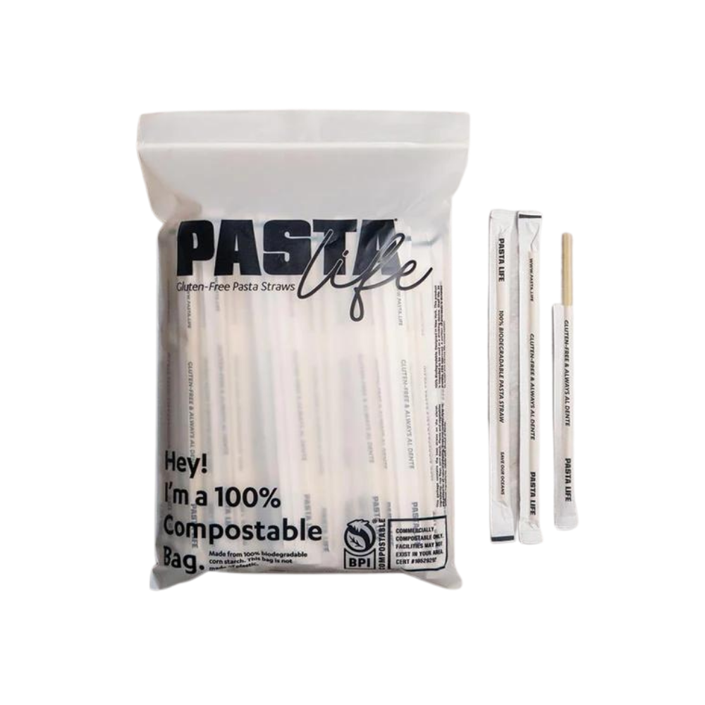 Wholesale Pasta Life Tall Pasta Straws 7.5 | 200ct (3200ct)- Bulk