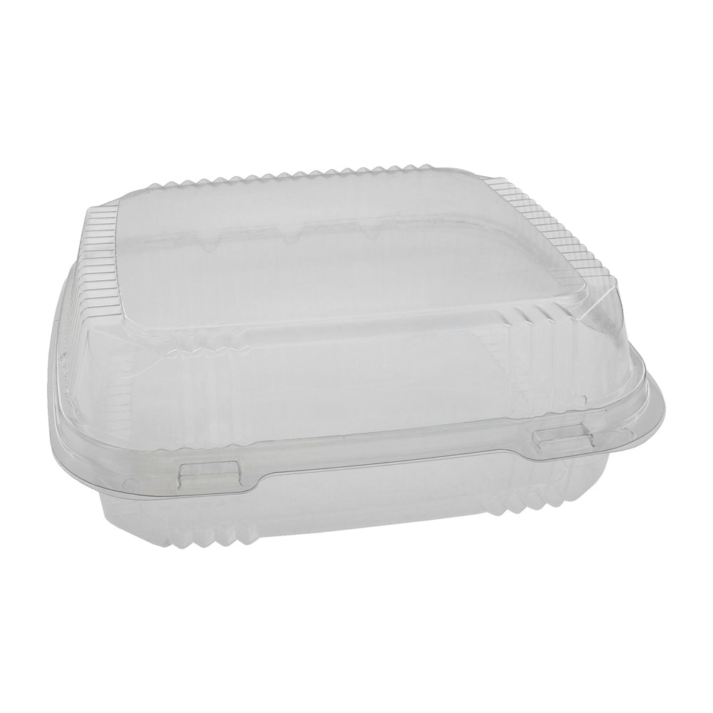 Wholesale Pactiv Case 8X8 Plastic Hinged Container- Bulk