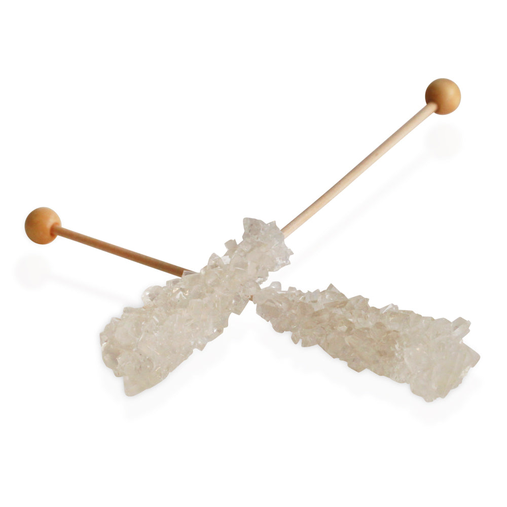 Wholesale Roses Brands Each White Rock Candy Swizzle Stick- Bulk