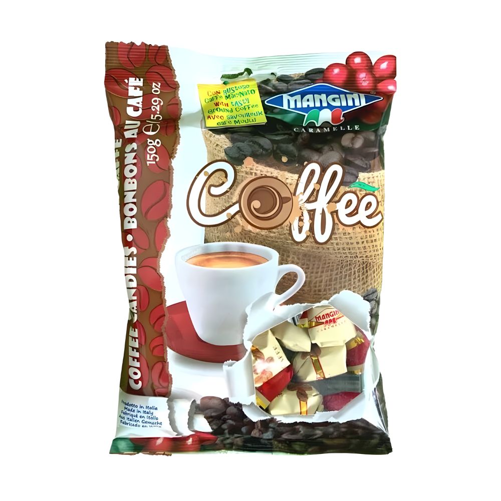 Wholesale Mangini Case Italian Coffee Cream Filled Hard Candies- Bulk