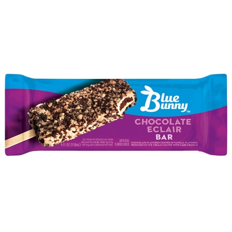 Wholesale Blue Bunny Case Choclate Eclair Ice Cream Bar- Bulk