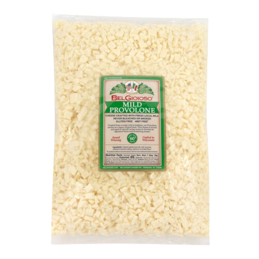 Wholesale Belgioioso Case Mild Provolone Cheese Cubes- Bulk