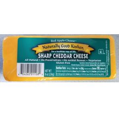 Wholesale Naturally Good Sharp Cheddar Bar Kosher 8 Oz- Bulk
