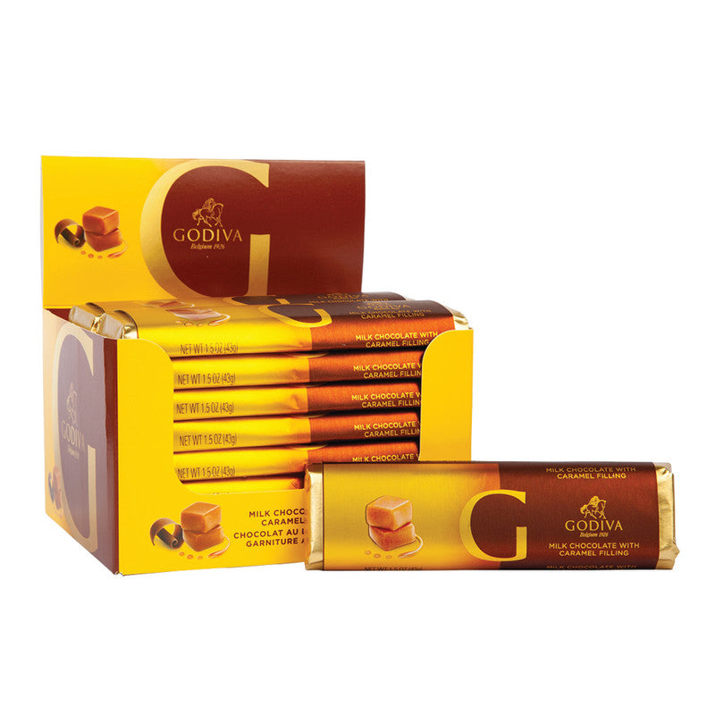 Wholesale Godiva Milk Chocolate Filled With Caramel 1.5 Oz Bar- Bulk