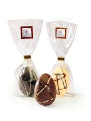 Wholesale Nirvana 1 pc Organic Picasso Egg hollow chocolate figurine in cello bag w/clip 1 oz- Bulk