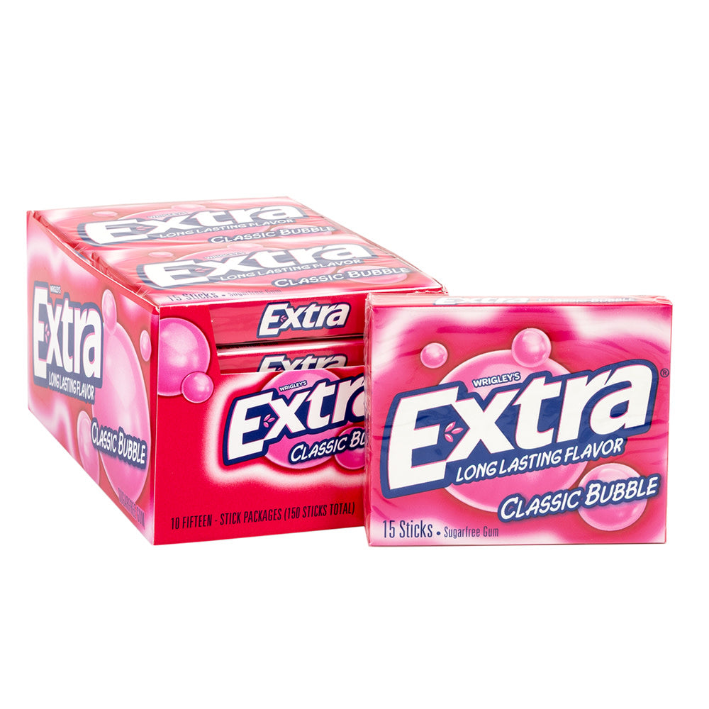 Wholesale Extra Classic Bubble Gum Slim Pack- Bulk